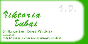 viktoria dubai business card