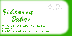 viktoria dubai business card